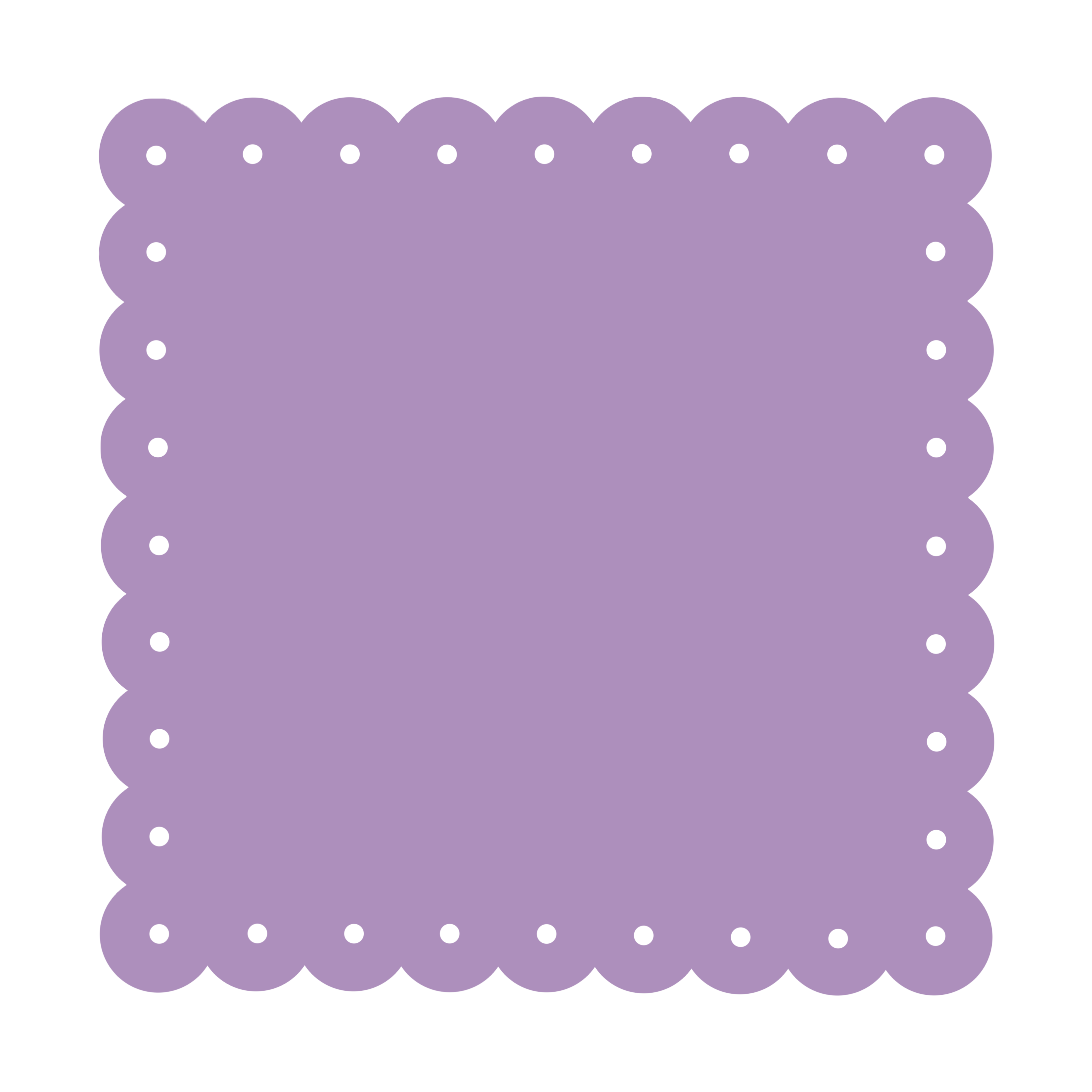 Scalloped Memo Board 18.5" - Matte Lavender