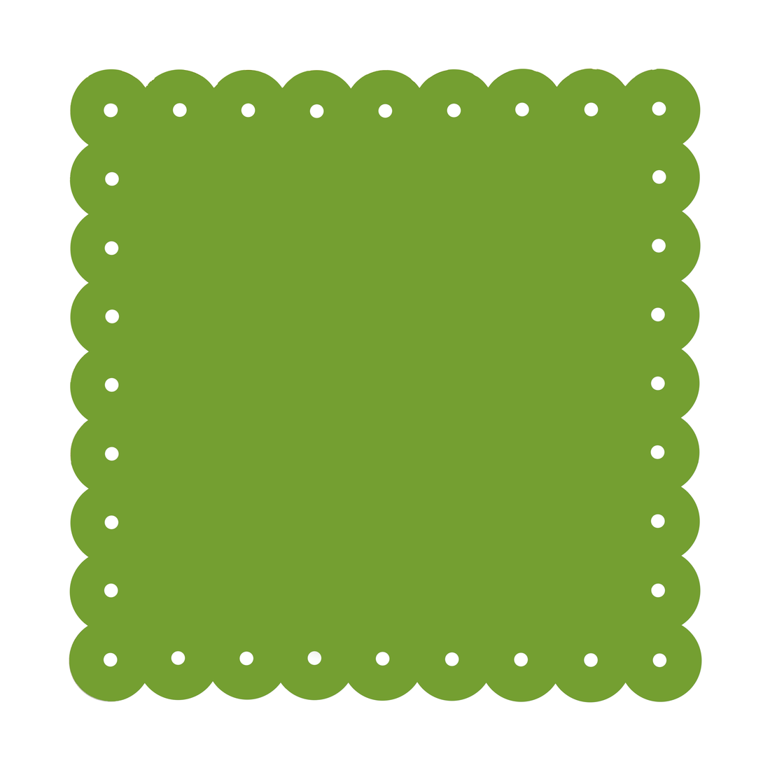 Scalloped Memo Board 18.5" - Lime Green
