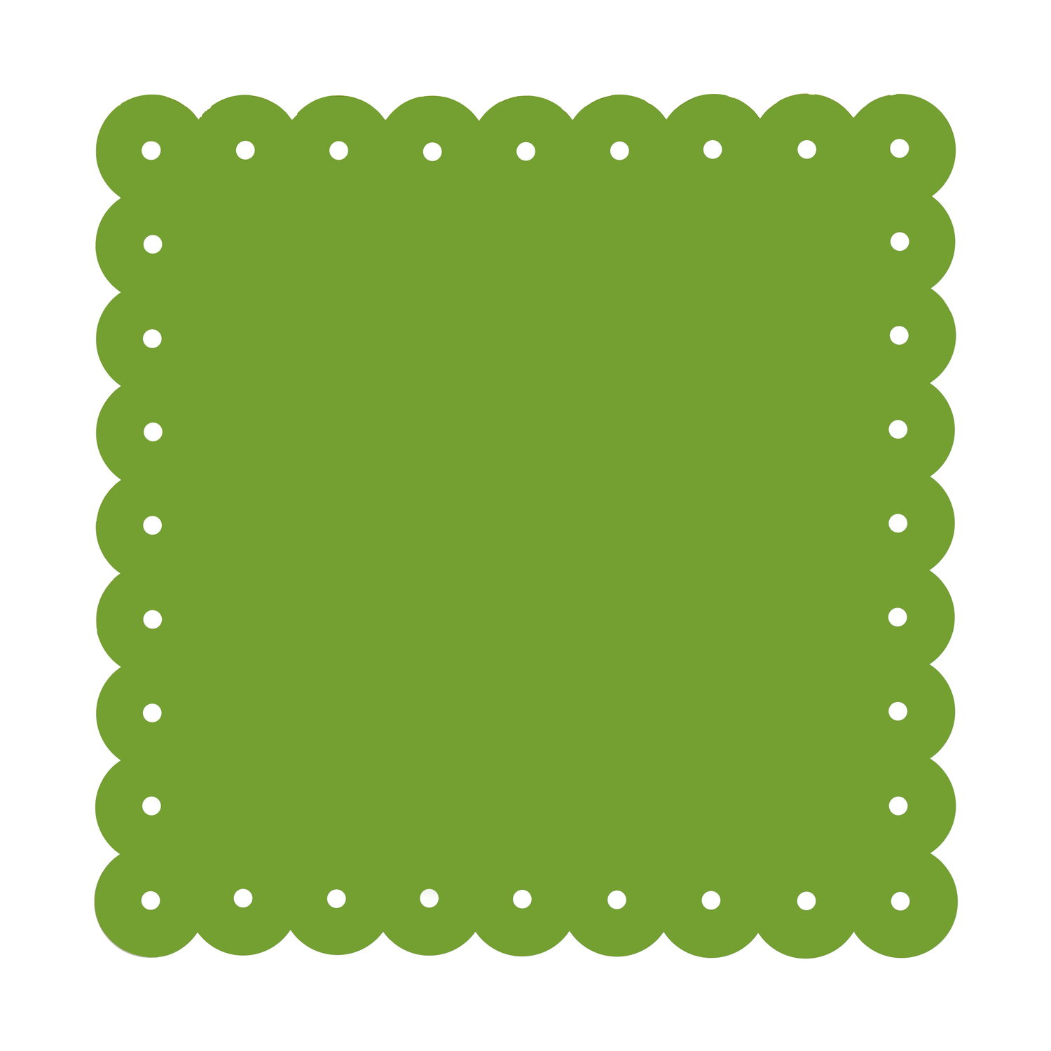 Scalloped Memo Board 18.5" - Lime Green