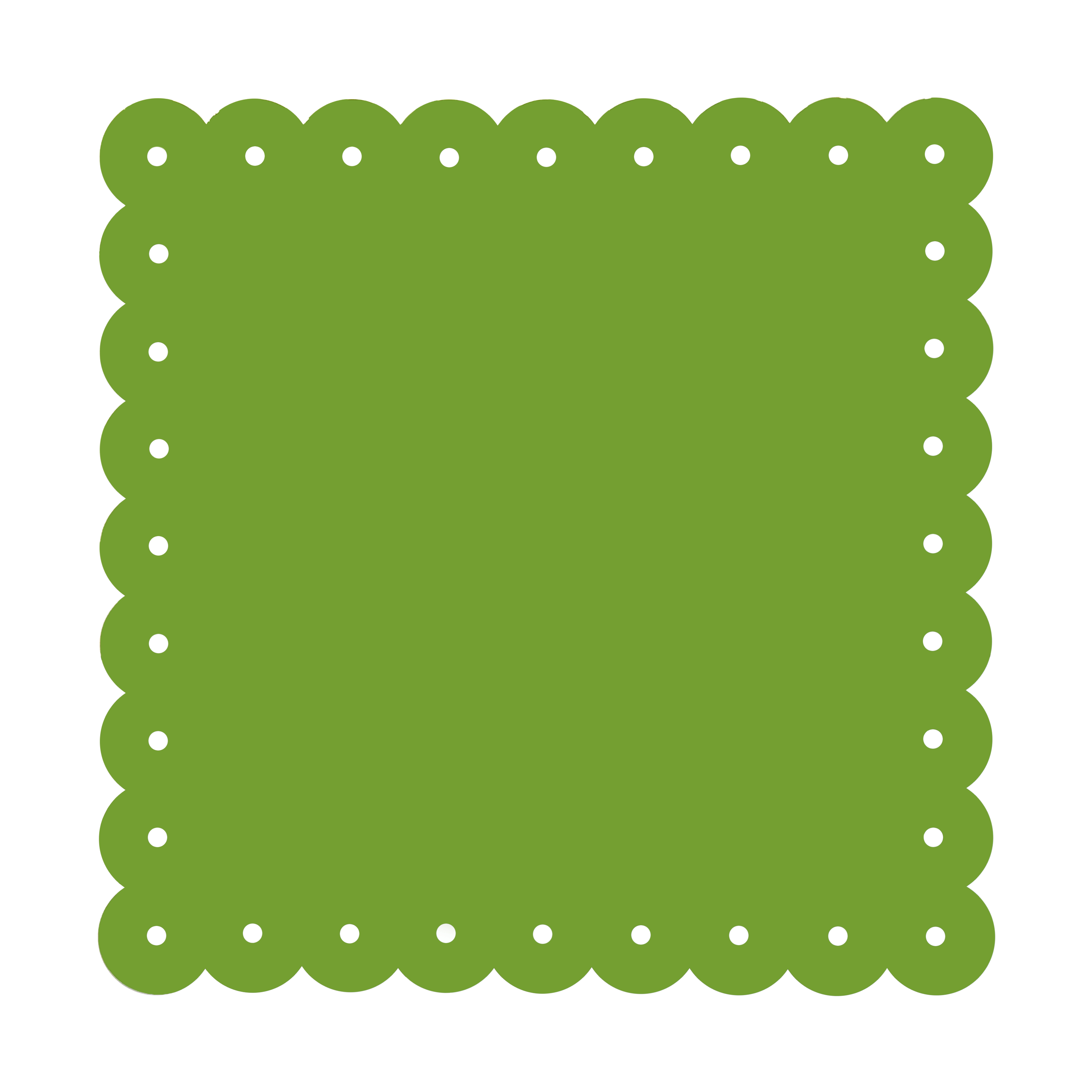 Scalloped Memo Board 18.5" - Lime Green