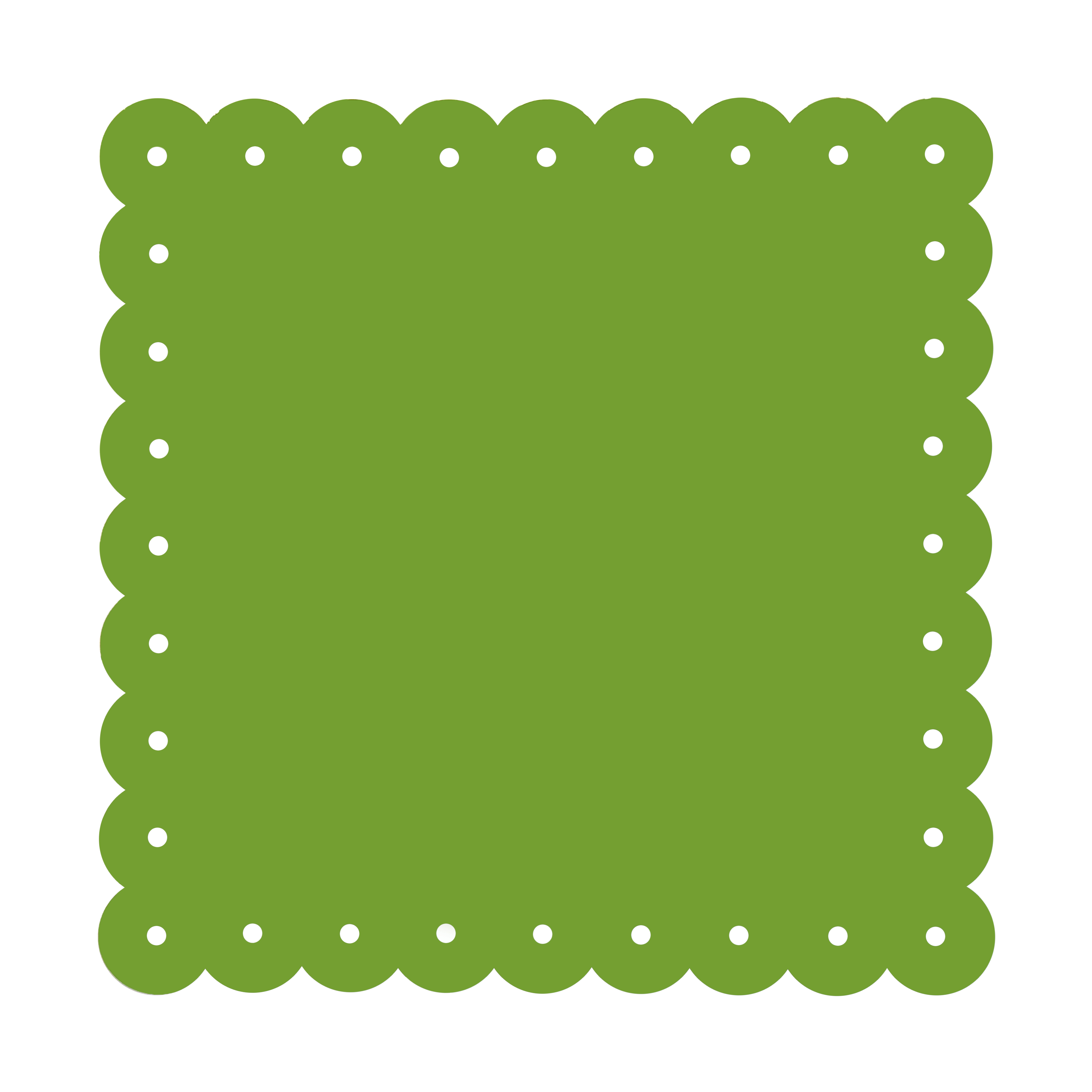Scalloped Memo Board 18.5" - Lime Green