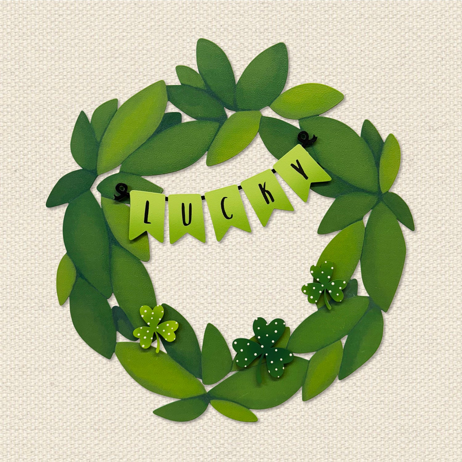 "Lucky" Wreath Kit Magnets S/4