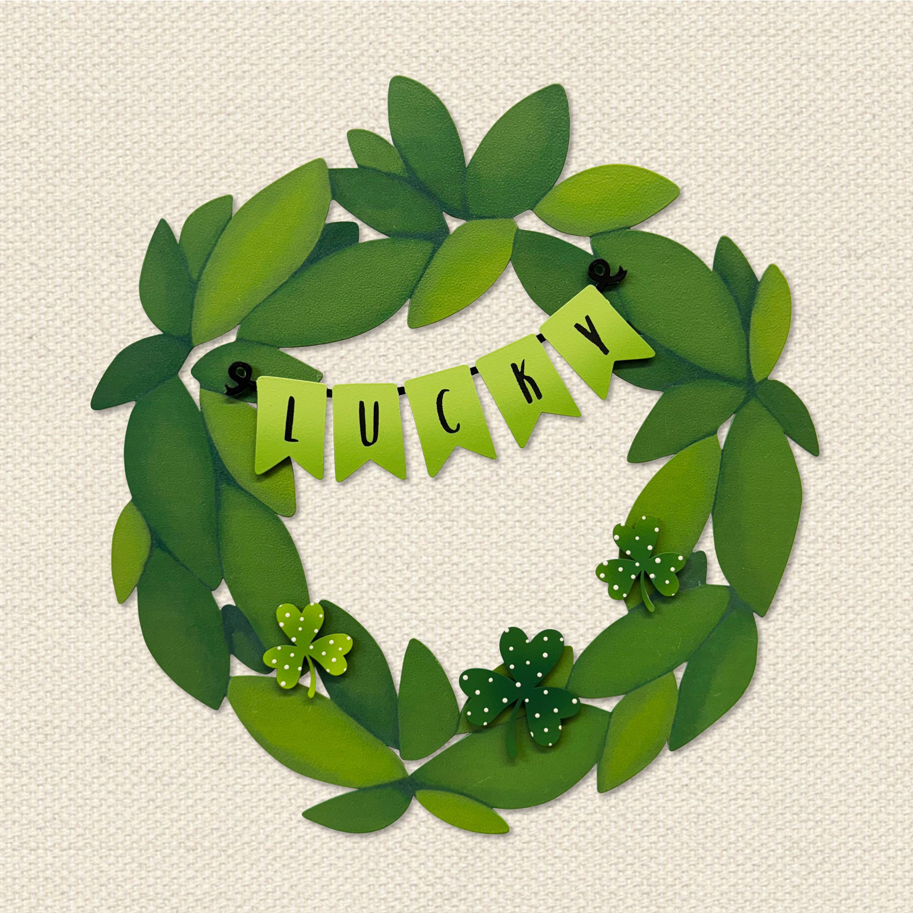 "Lucky" Wreath Kit Magnets S/4