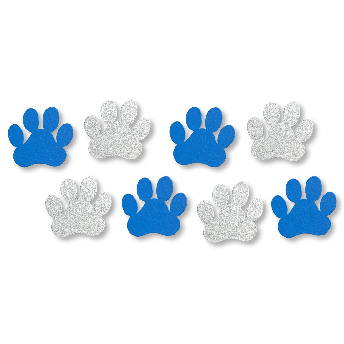 Paw Print Magnets S/8 Blue/Silver