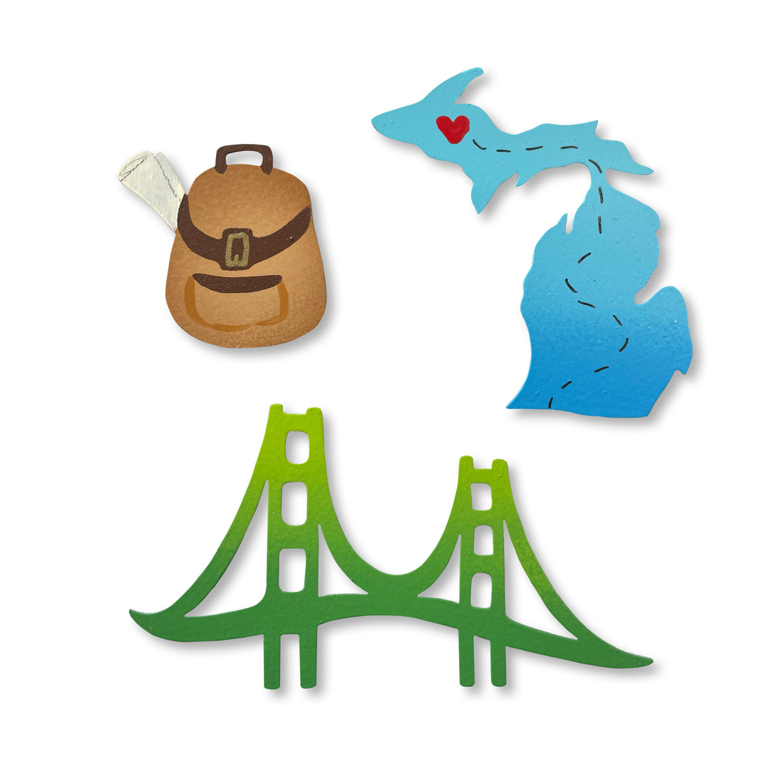 Michigan Road-trip Magnets S/3