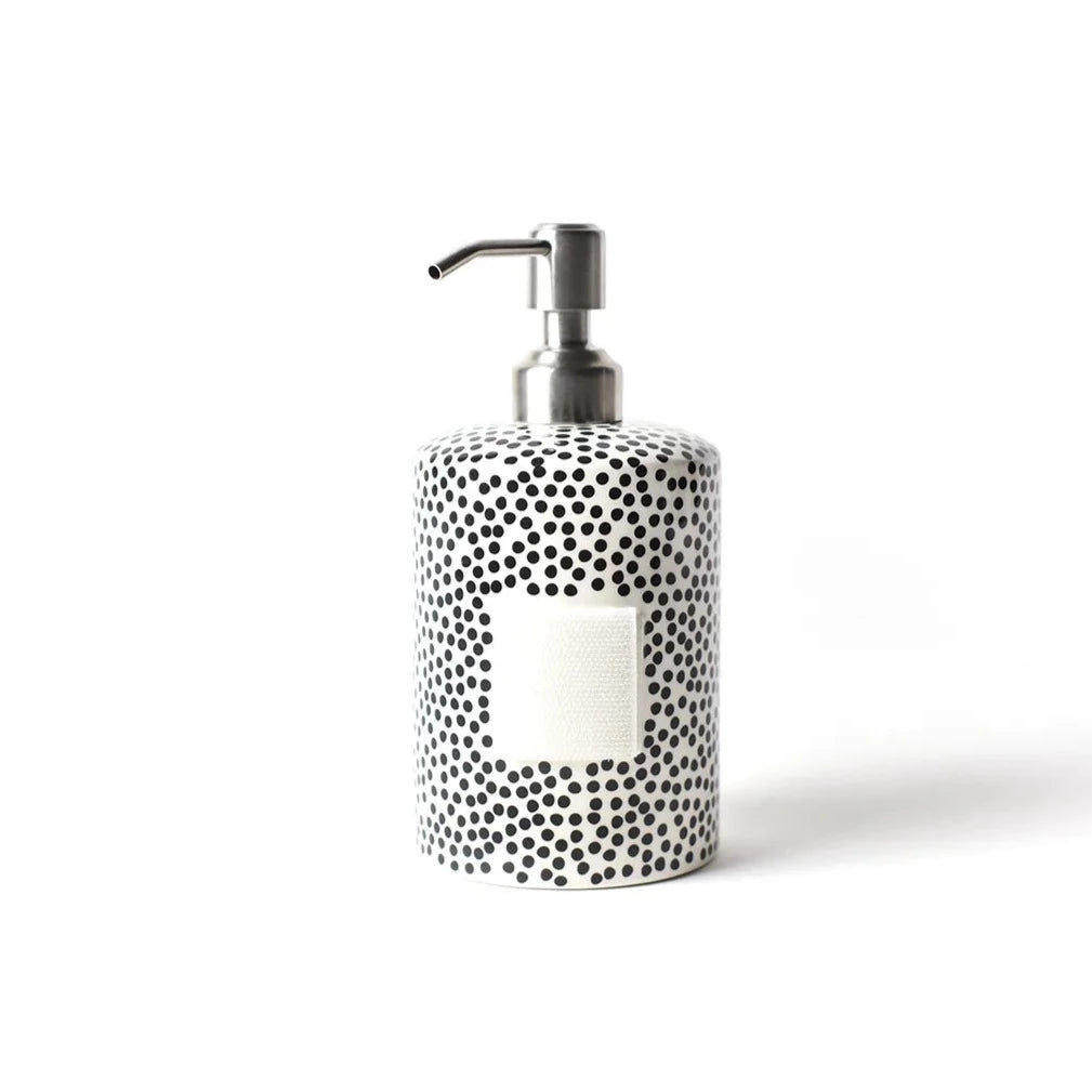 Black Small Dot Mini Cylinder Soap Pump