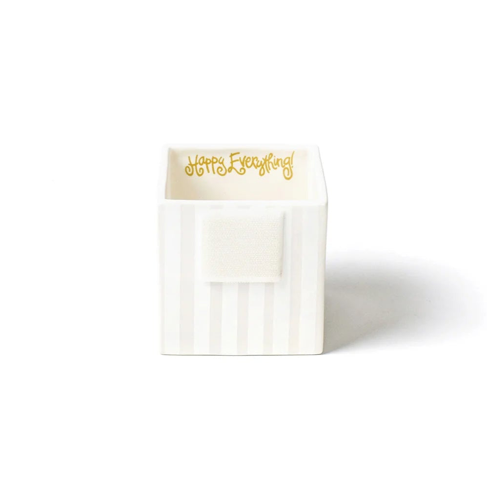 White Stripe Small Mini Nesting Cube
