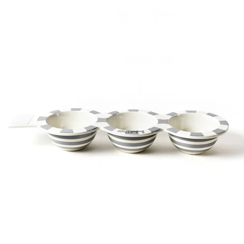 Stone Stripe Mini Happy Everything! Trio Bowl