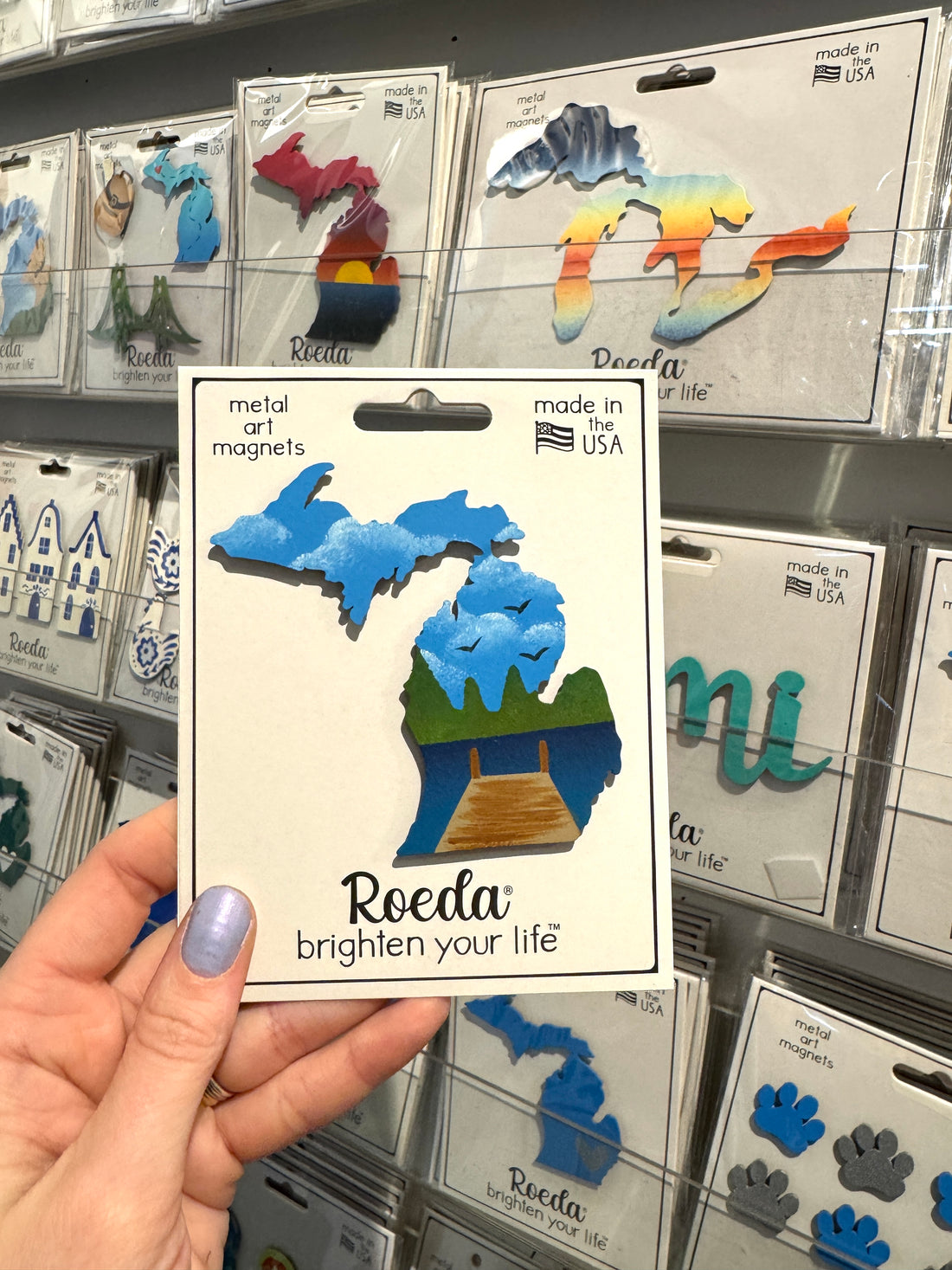 Michigan w/ Dock Scene Magnet