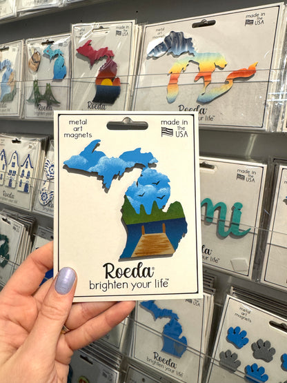 Michigan w/ Dock Scene Magnet