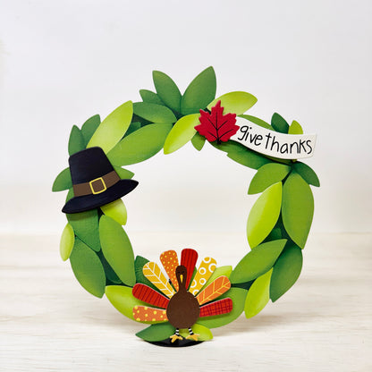 Give Thanks Banner w/ Thanksgiving Magnets S/3