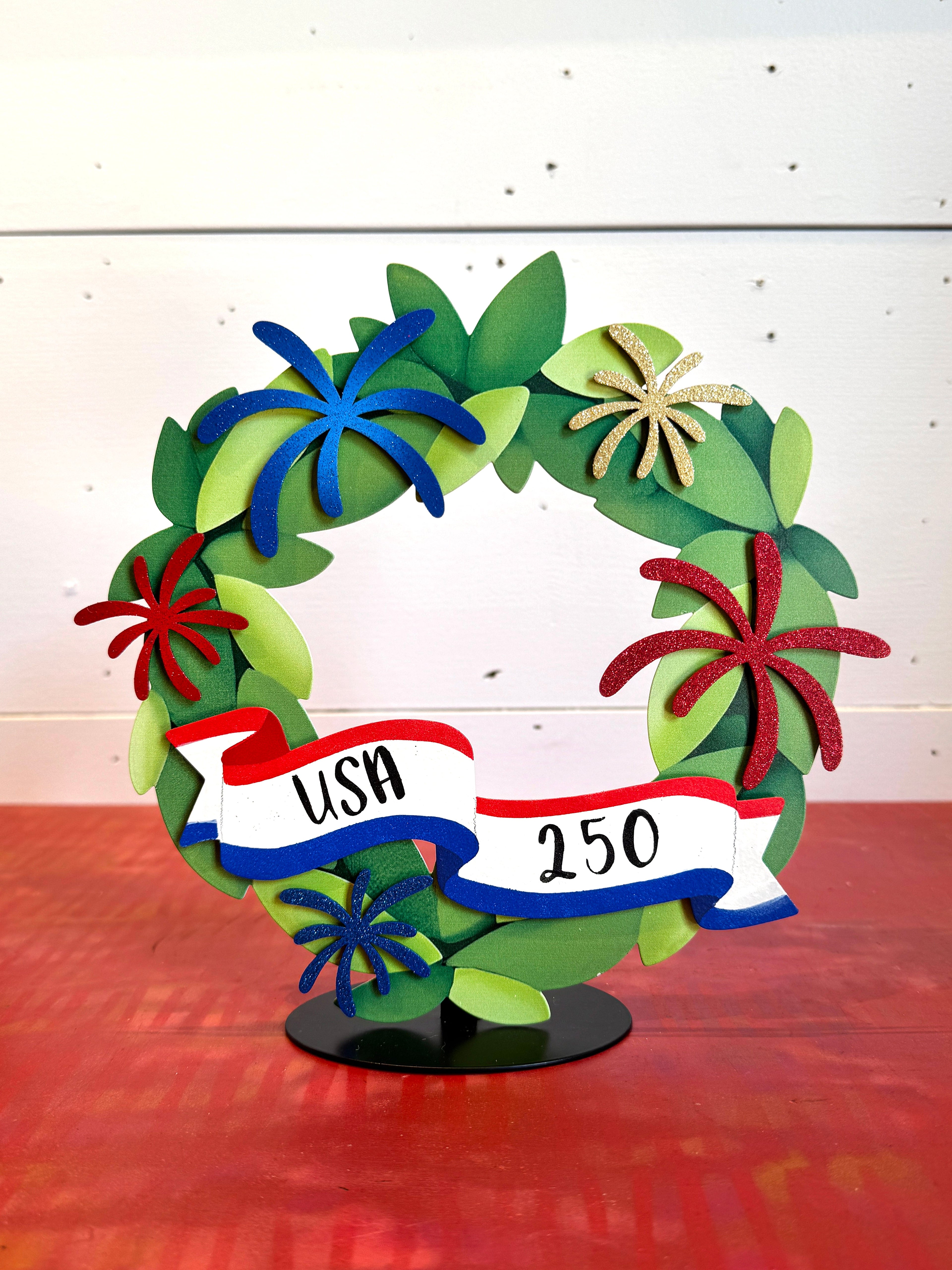 "USA 250th" Banner Magnet w/ Fireworks S/3