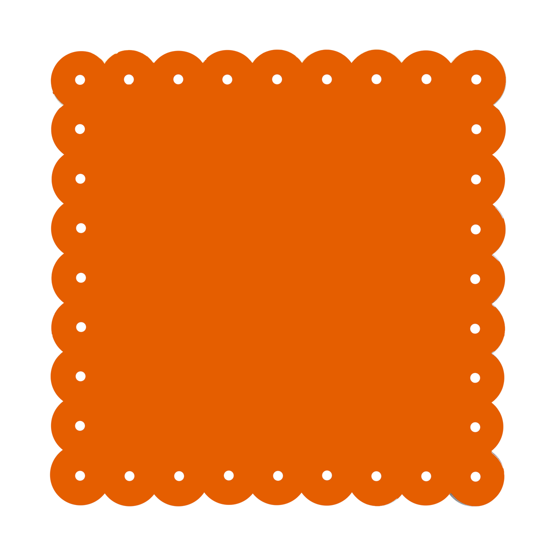 Scalloped Memo Board 18.5" - Orange