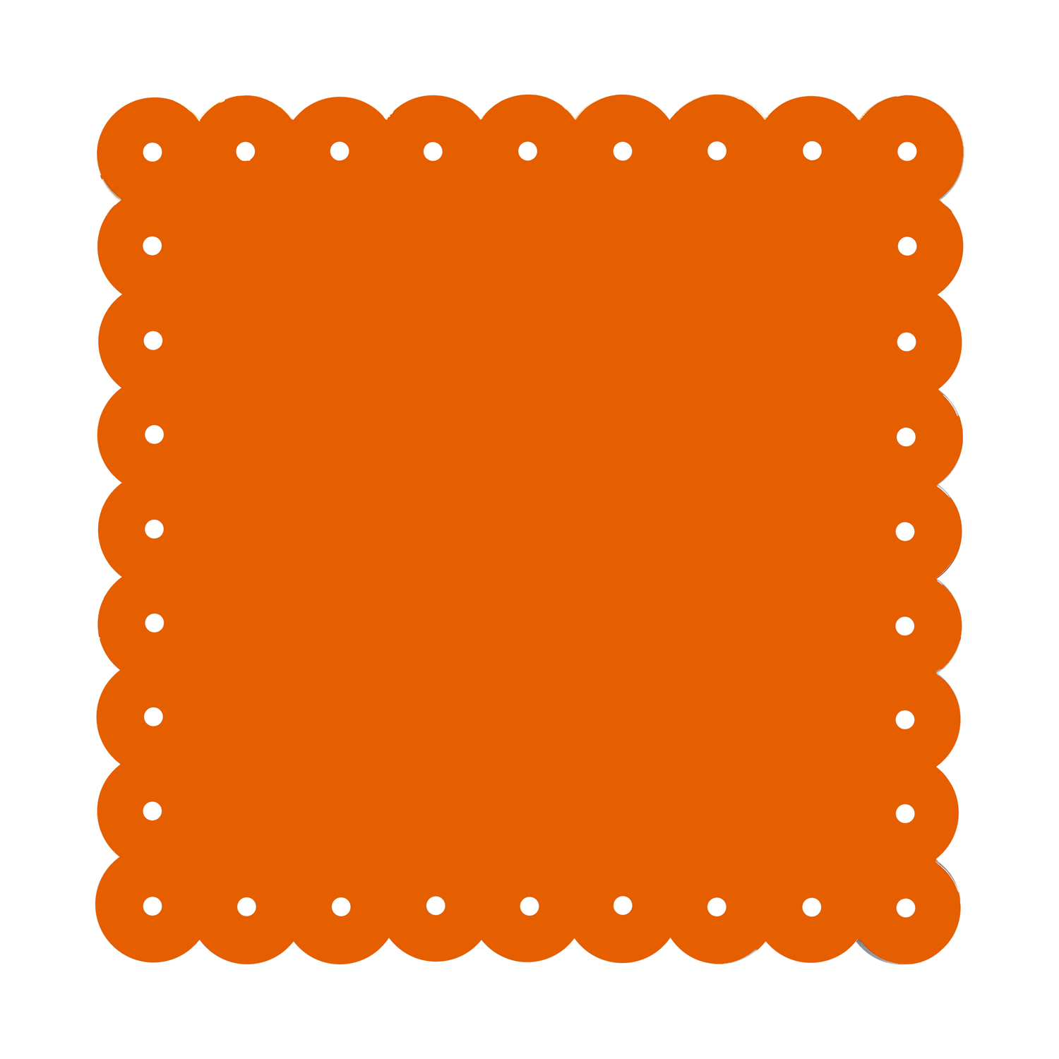Scalloped Memo Board 18.5" - Orange