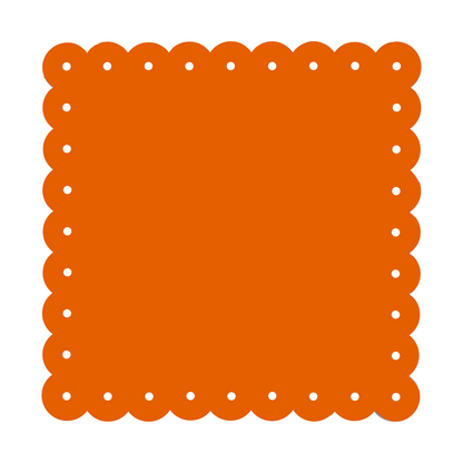Scalloped Memo Board 18.5" - Orange