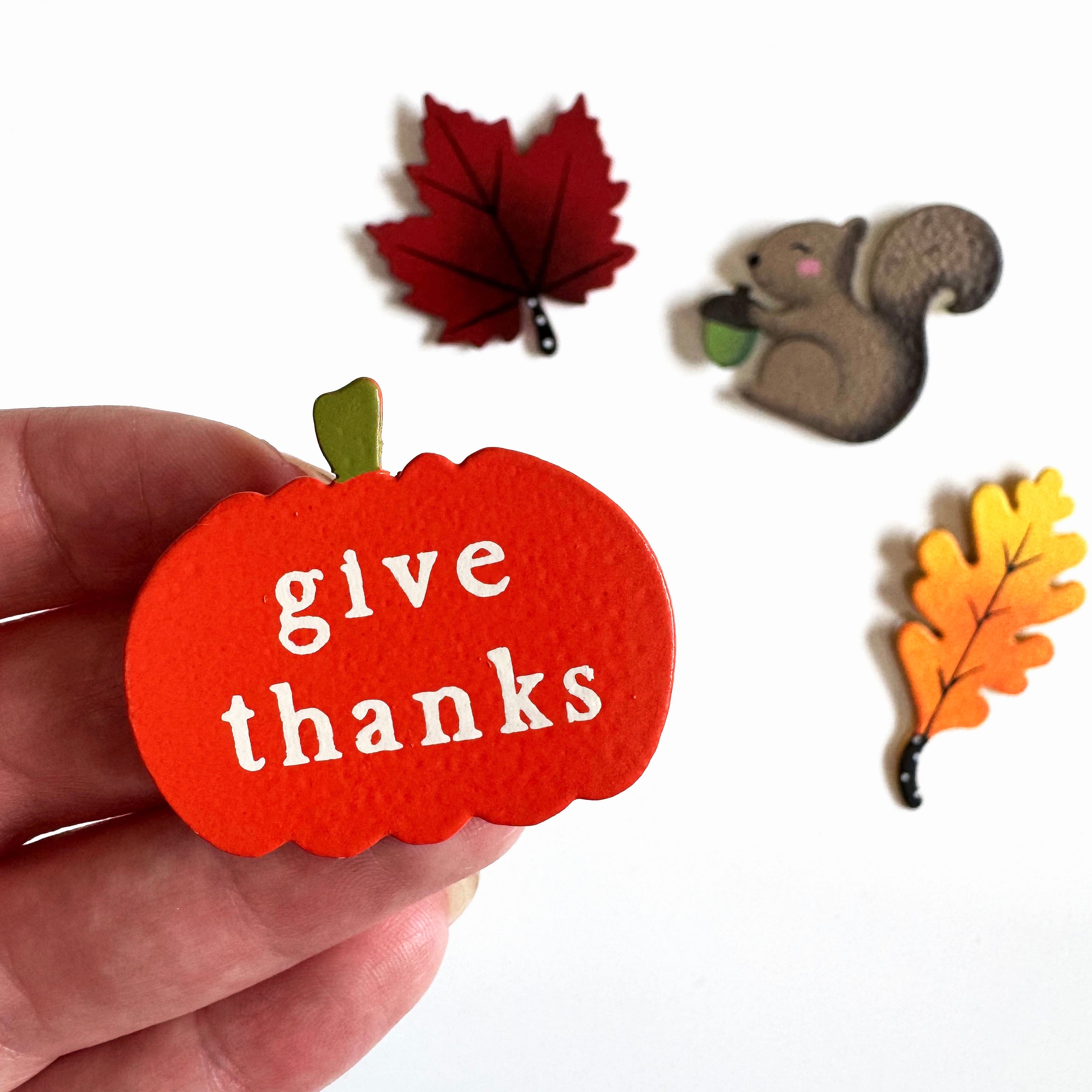 „Dankeschön“-Kürbismagnet