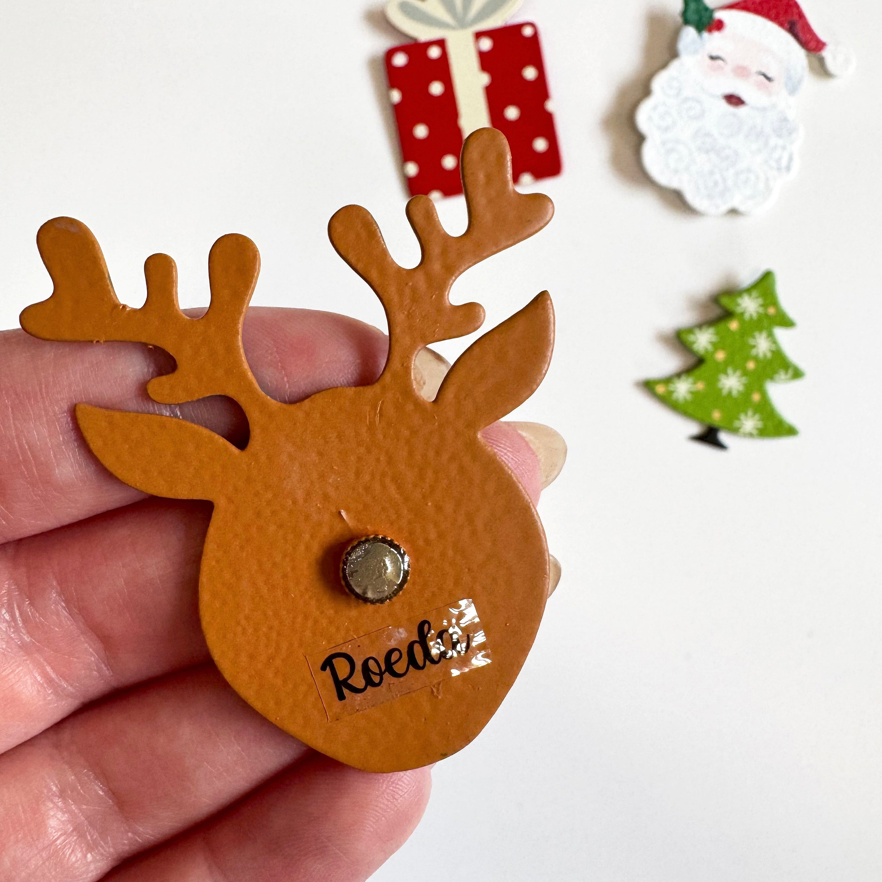 Reindeer Face Magnet, mini