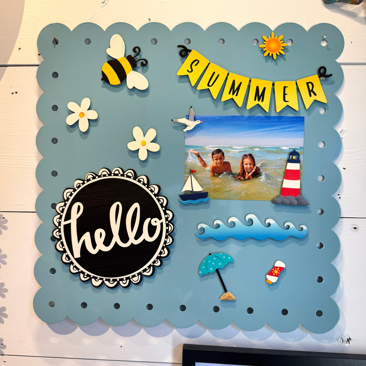 Summer Wreath Kit Magnets S/4