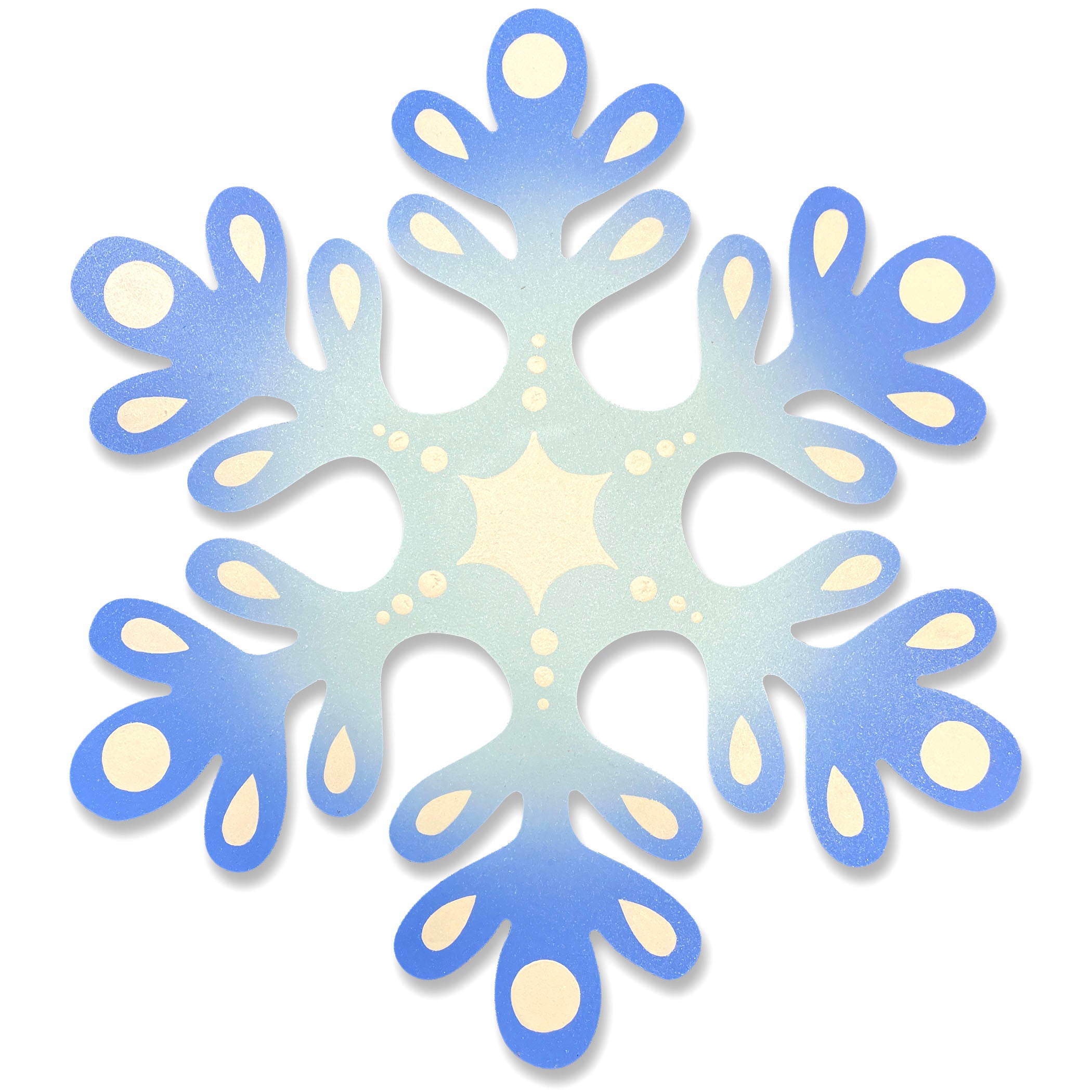 Snowflake Wall Art Blue