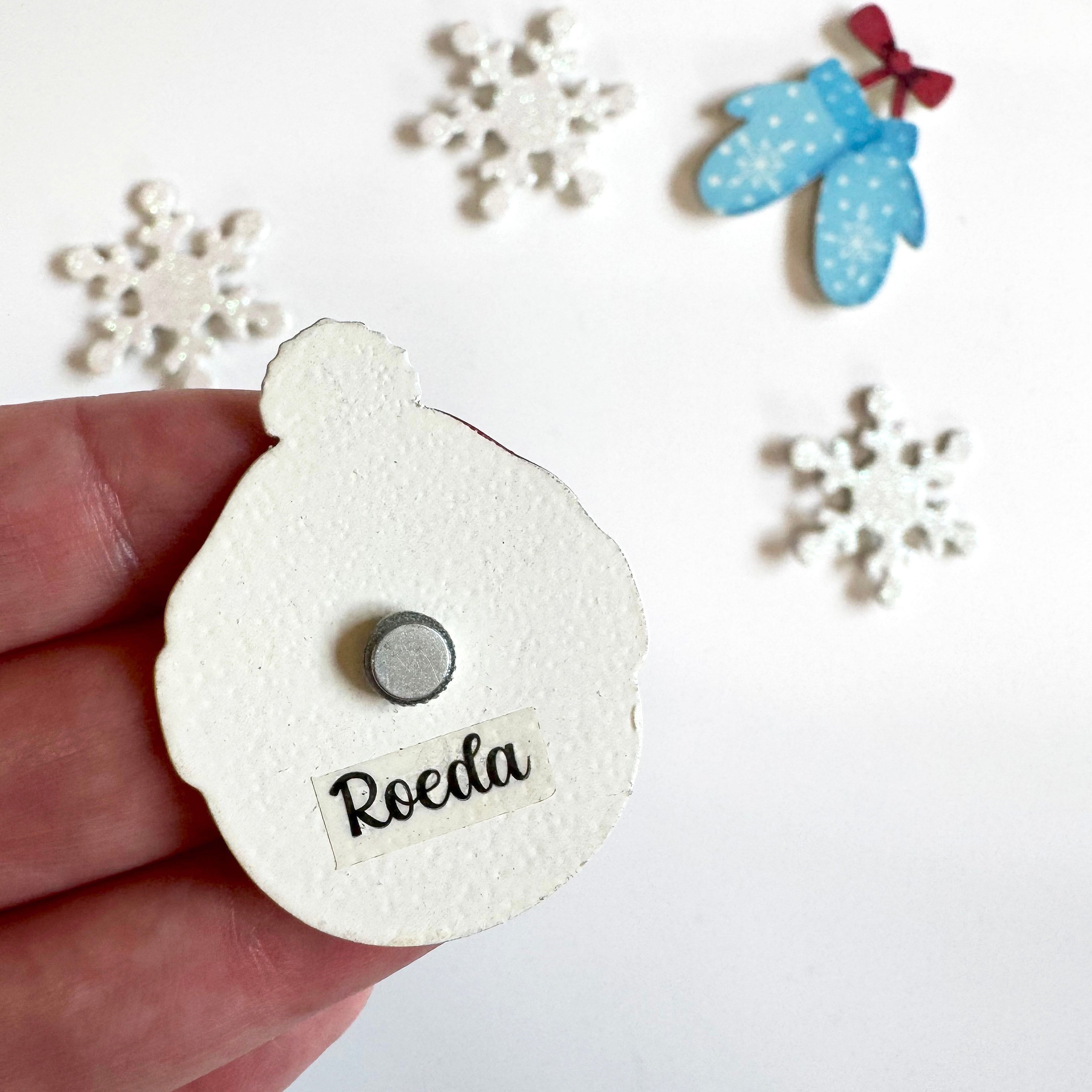 Schneemann-Gesichtsmagnet