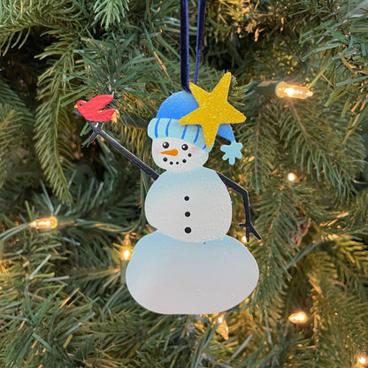 Snowman w/ Bird Ornament