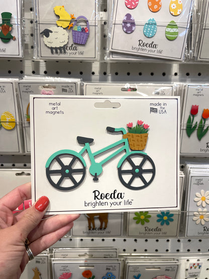 Spring Bike w/ Tulips Blue