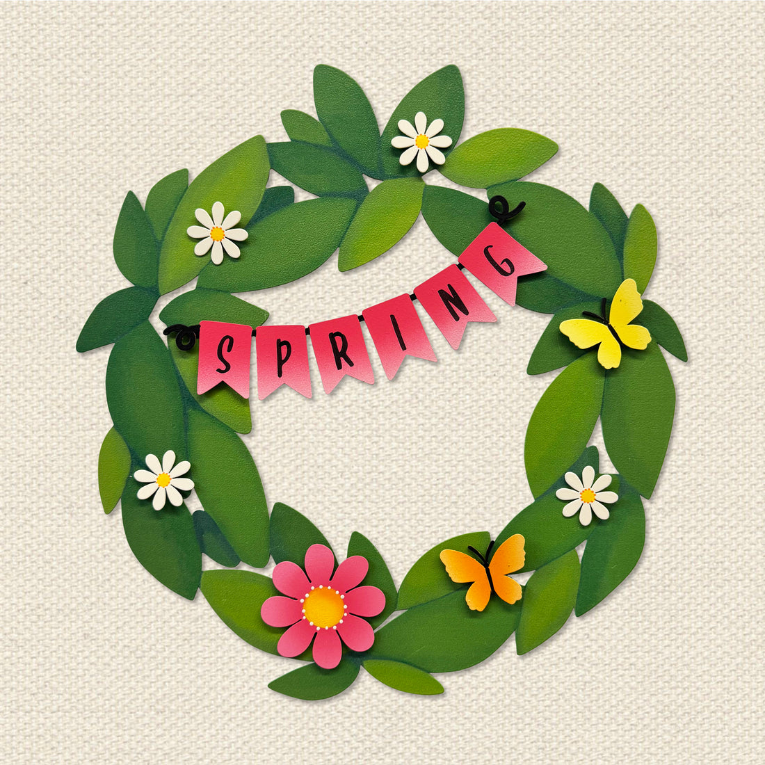 "Spring" Wreath Kit Magnets S/4