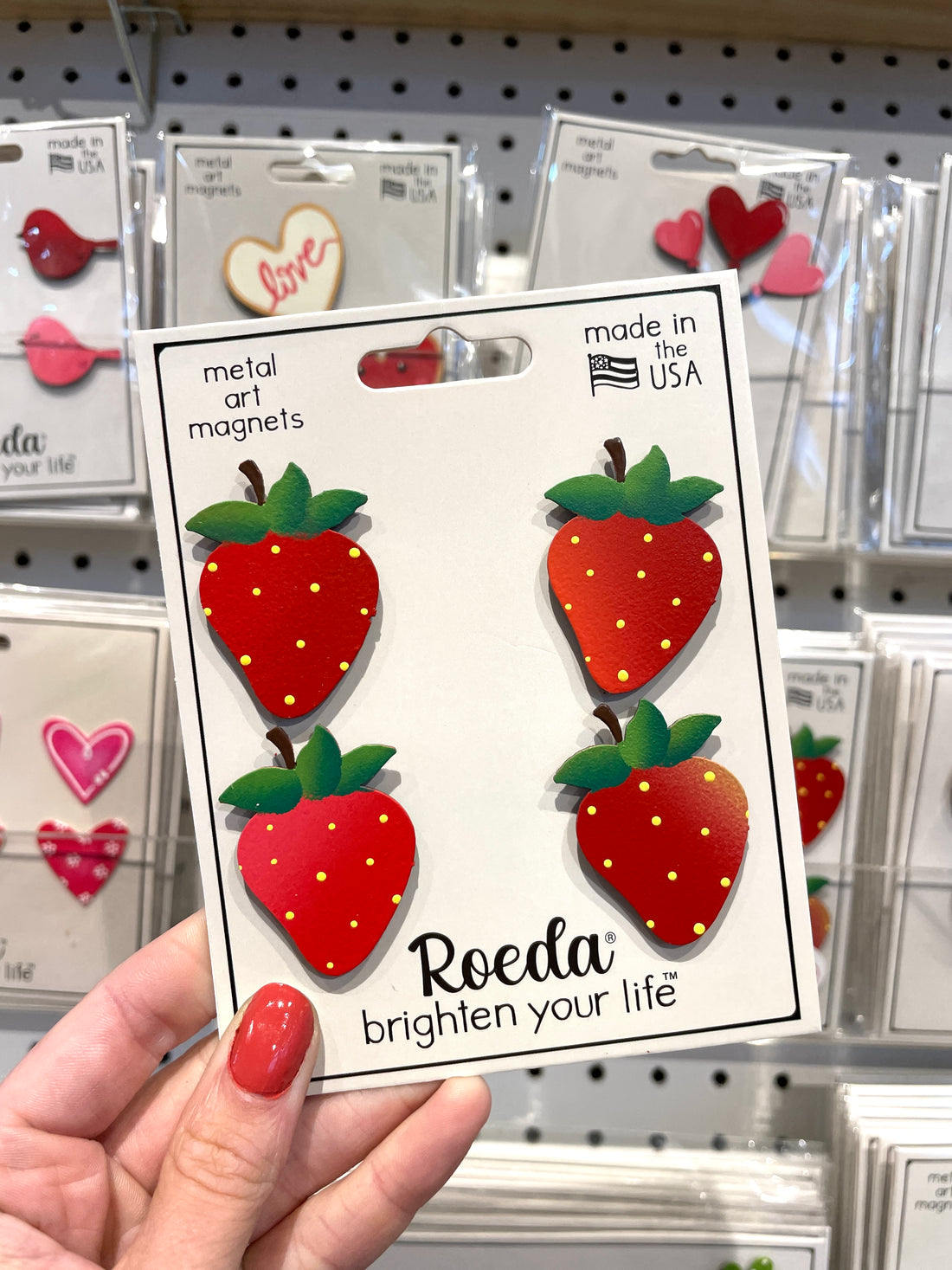 Strawberry Magnets S/4