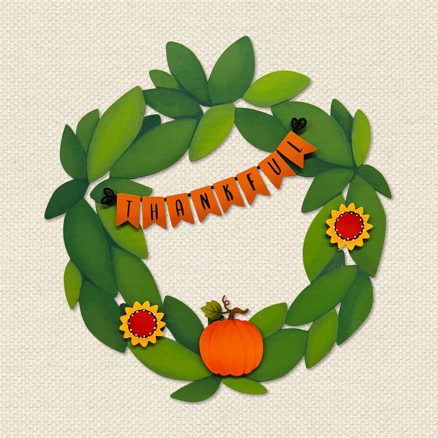 "Thankful" Wreath Kit Magnets S/4