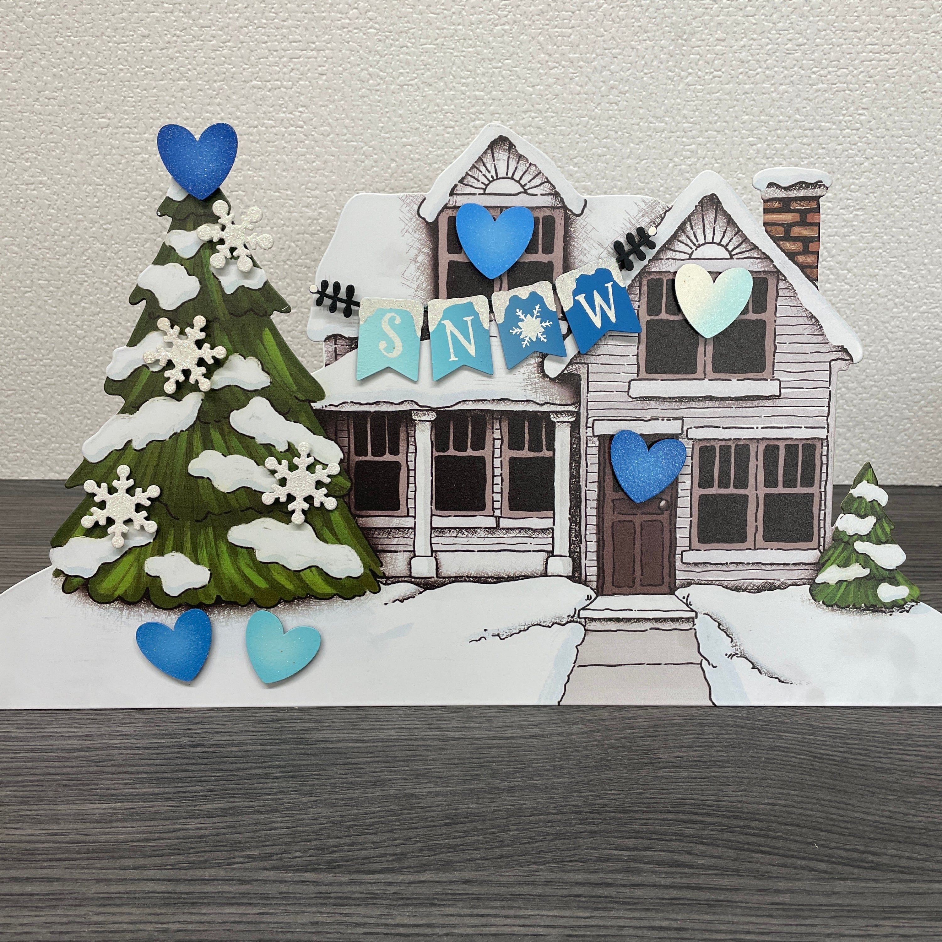 Snow Banner Magnet - Blue (6"w)
