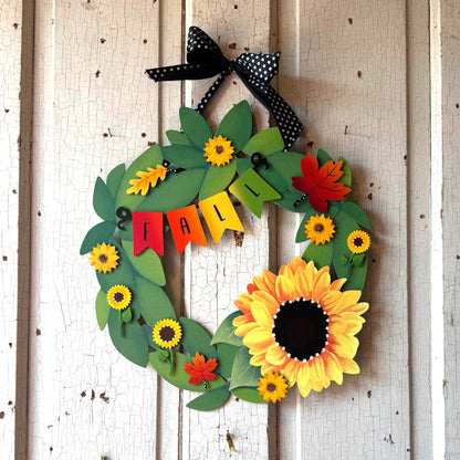 Fall Wreath Kit Magnets S/4