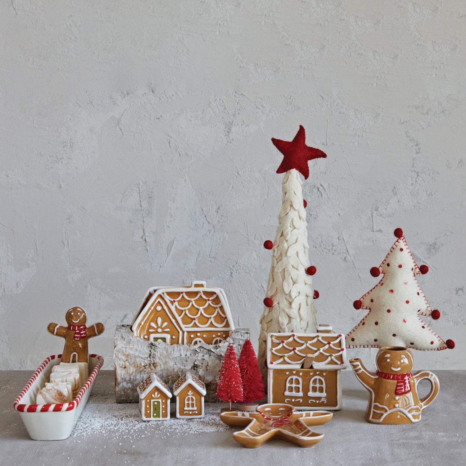 Handpainted Ceramic Ginger Bread House Shaped Plate