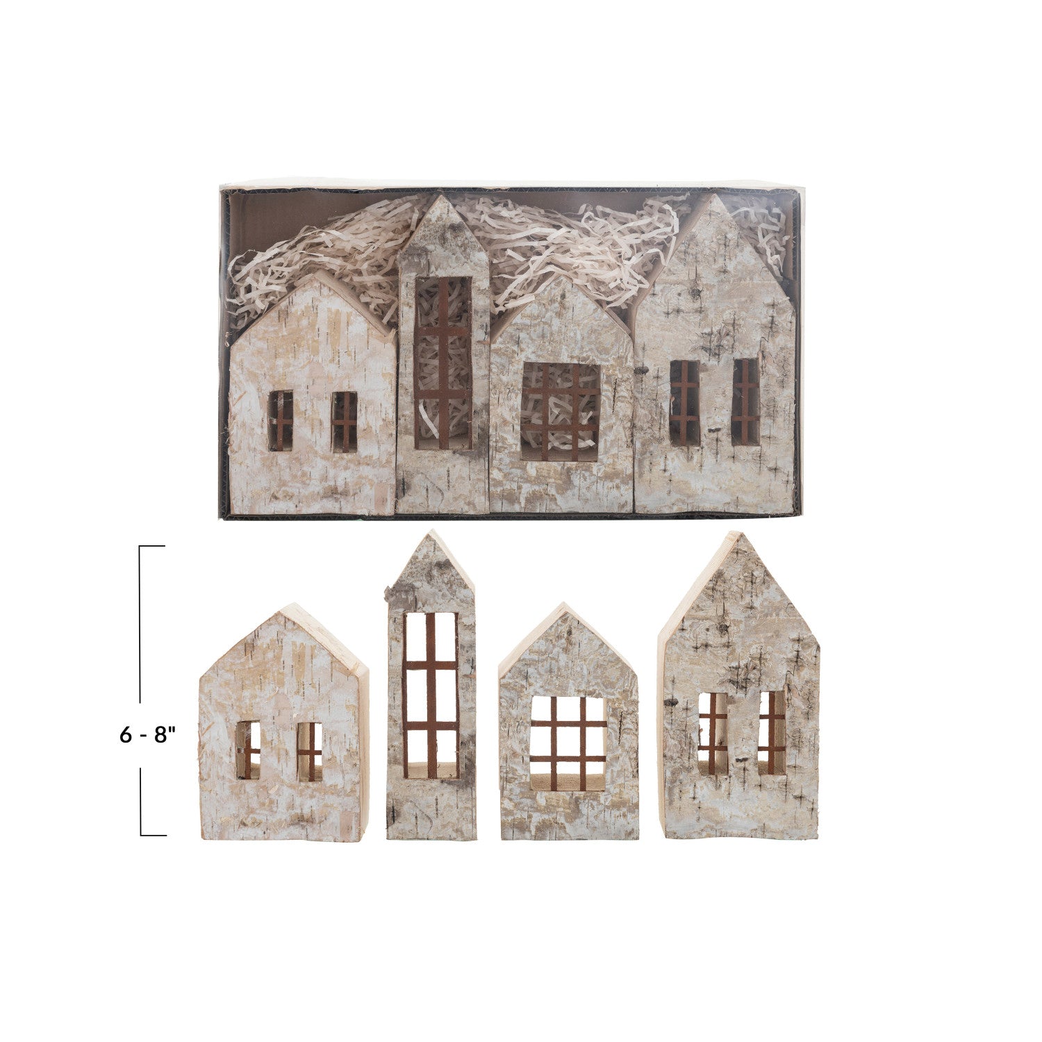 Natural Birch Bark House w/ Windows