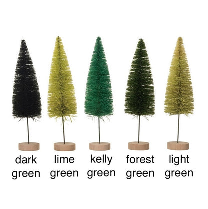 Sisal Bottle Brush Trees w/ Wood Base (2 styles)