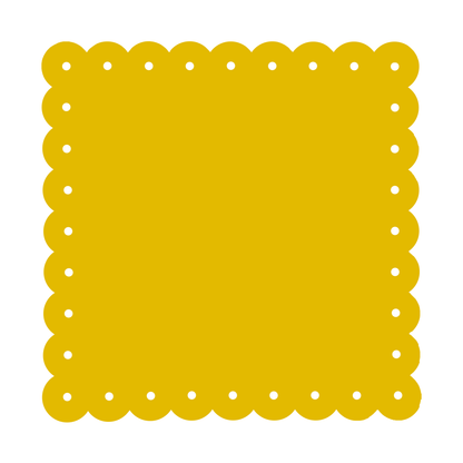 Scalloped Memo Board 18.5" - Yellow