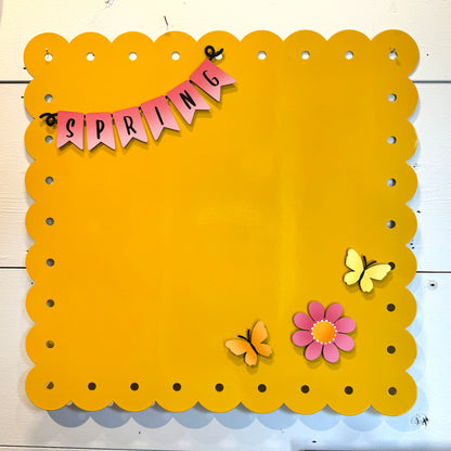 Scalloped Memo Board 18.5" - Yellow