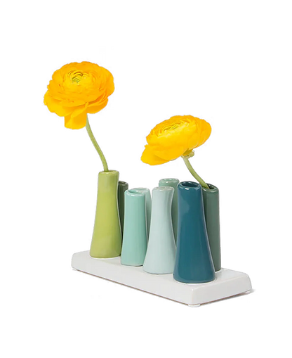 Vogelvase Porzellan Babyblau