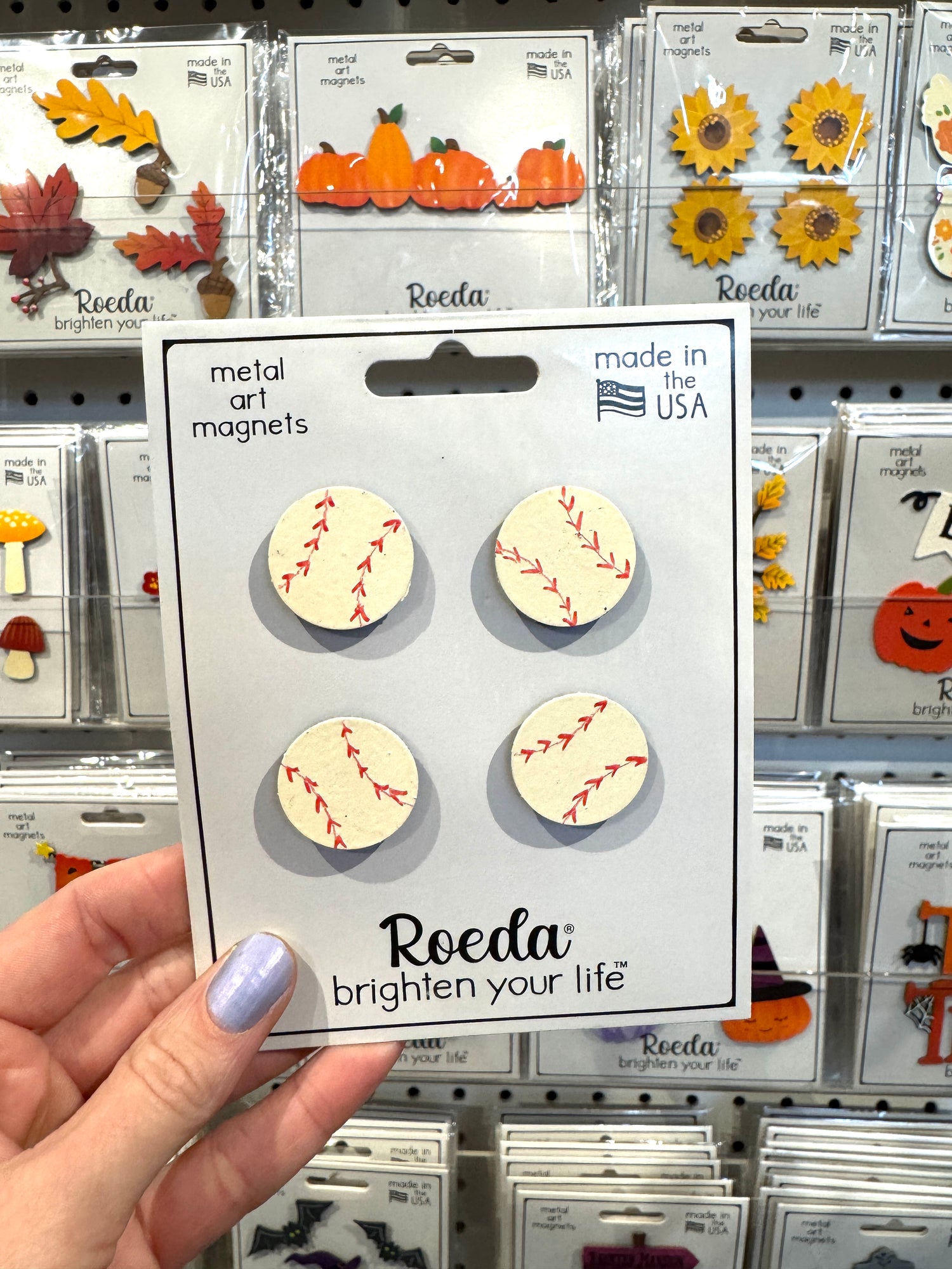 Baseball Magnets S/4