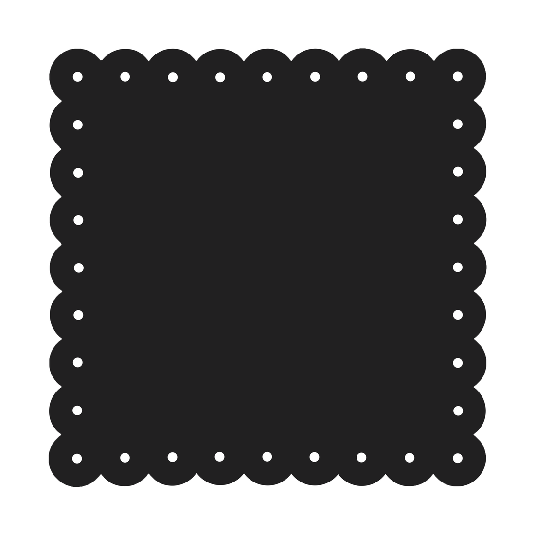 Scalloped Memo Board 18.5" - Black