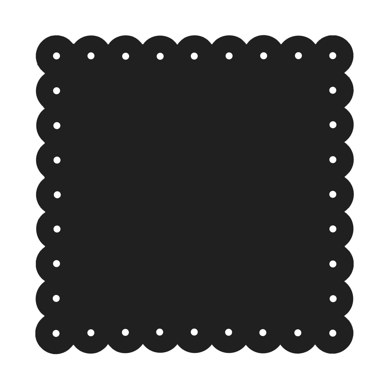 Scalloped Memo Board 18.5" - Black