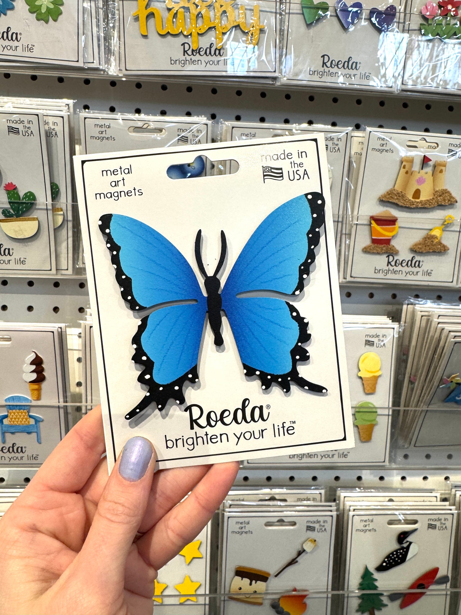 Butterfly Magnet, Blue