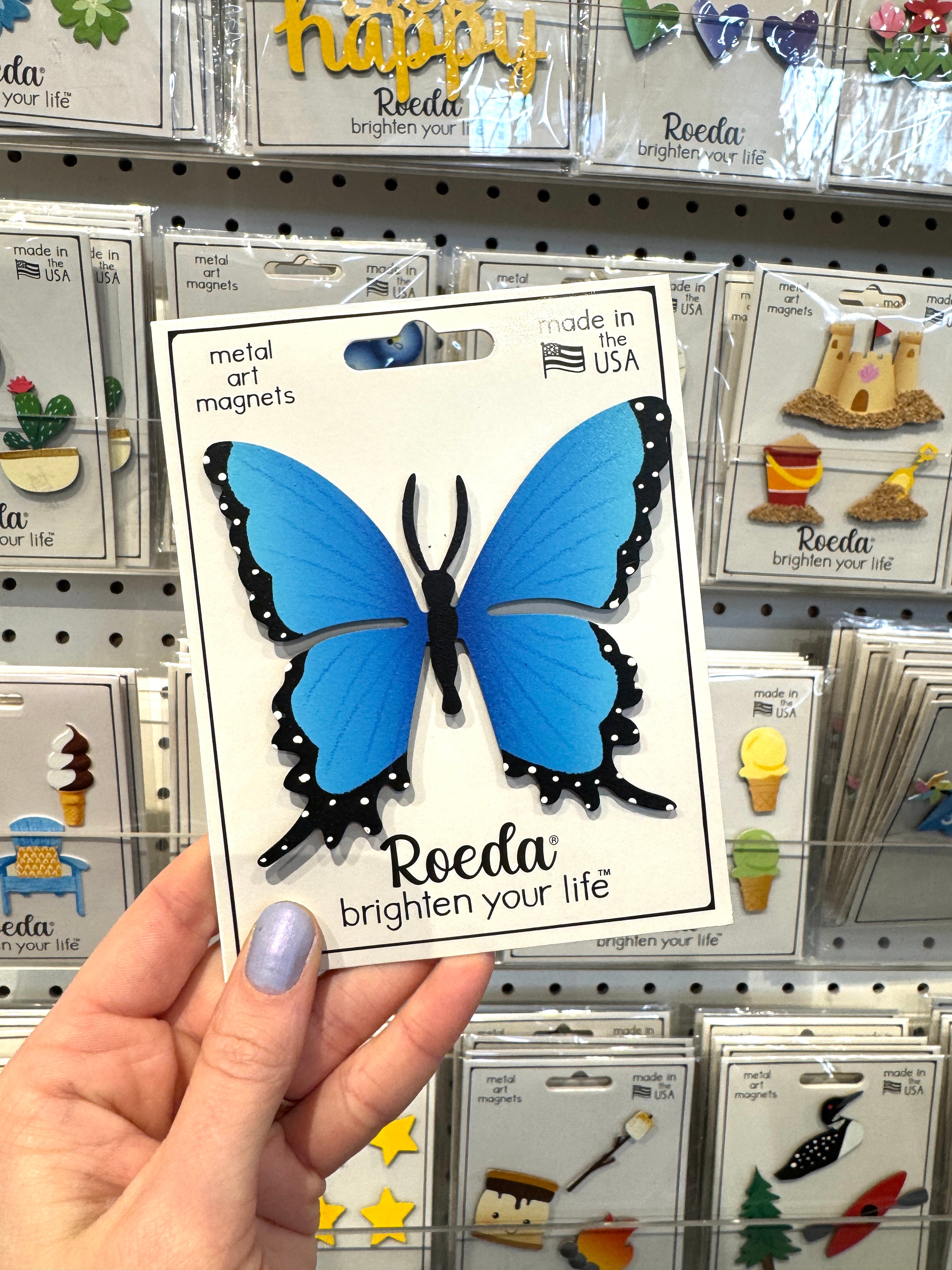 Butterfly Magnet, Blue