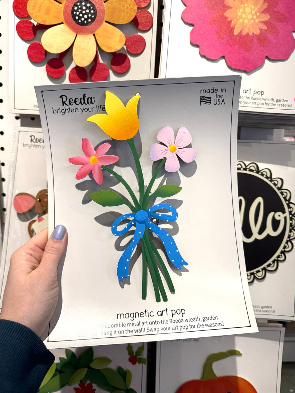 Flower Bouquet Magnetic Art Pop