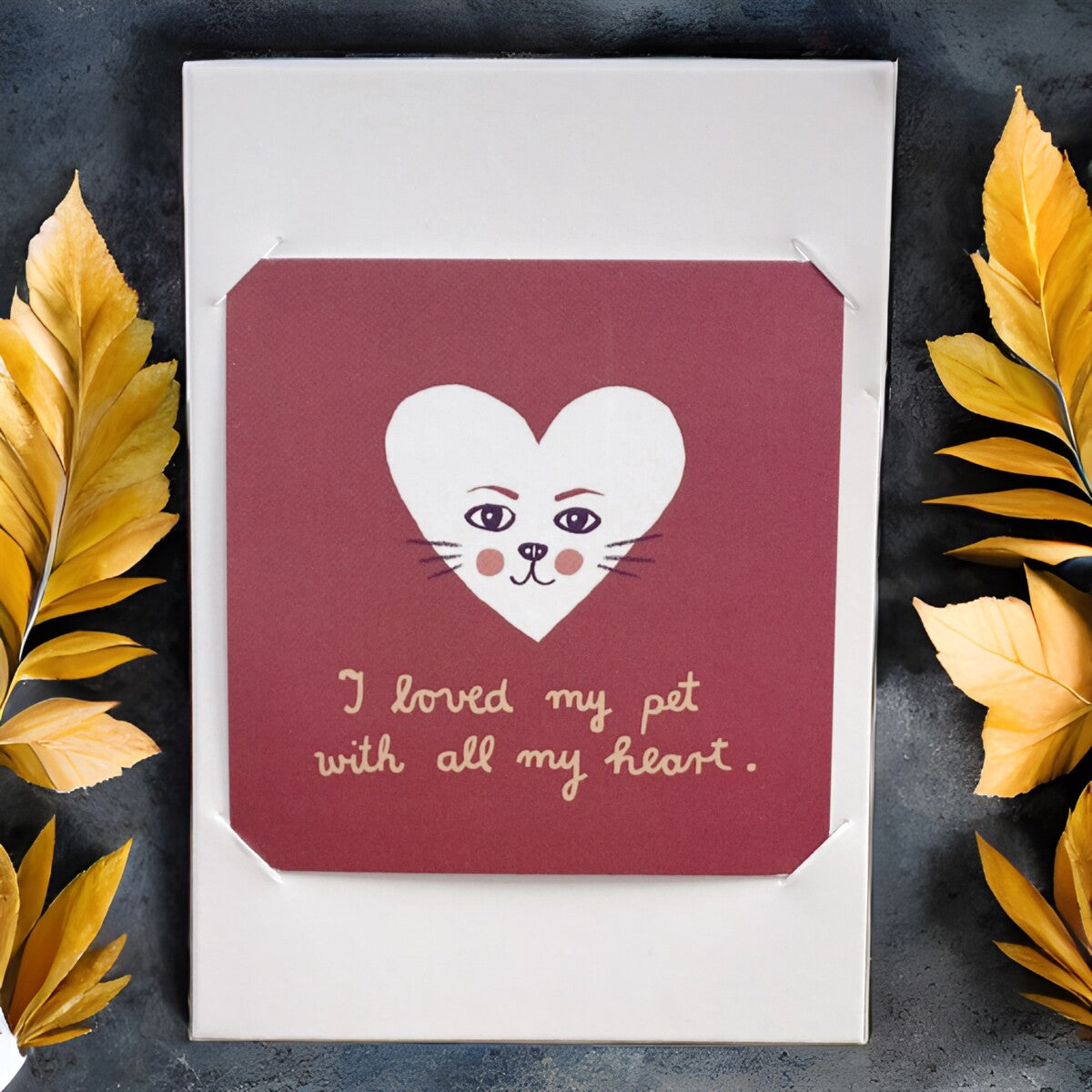 Cat Keepsake Sympathy Notecard