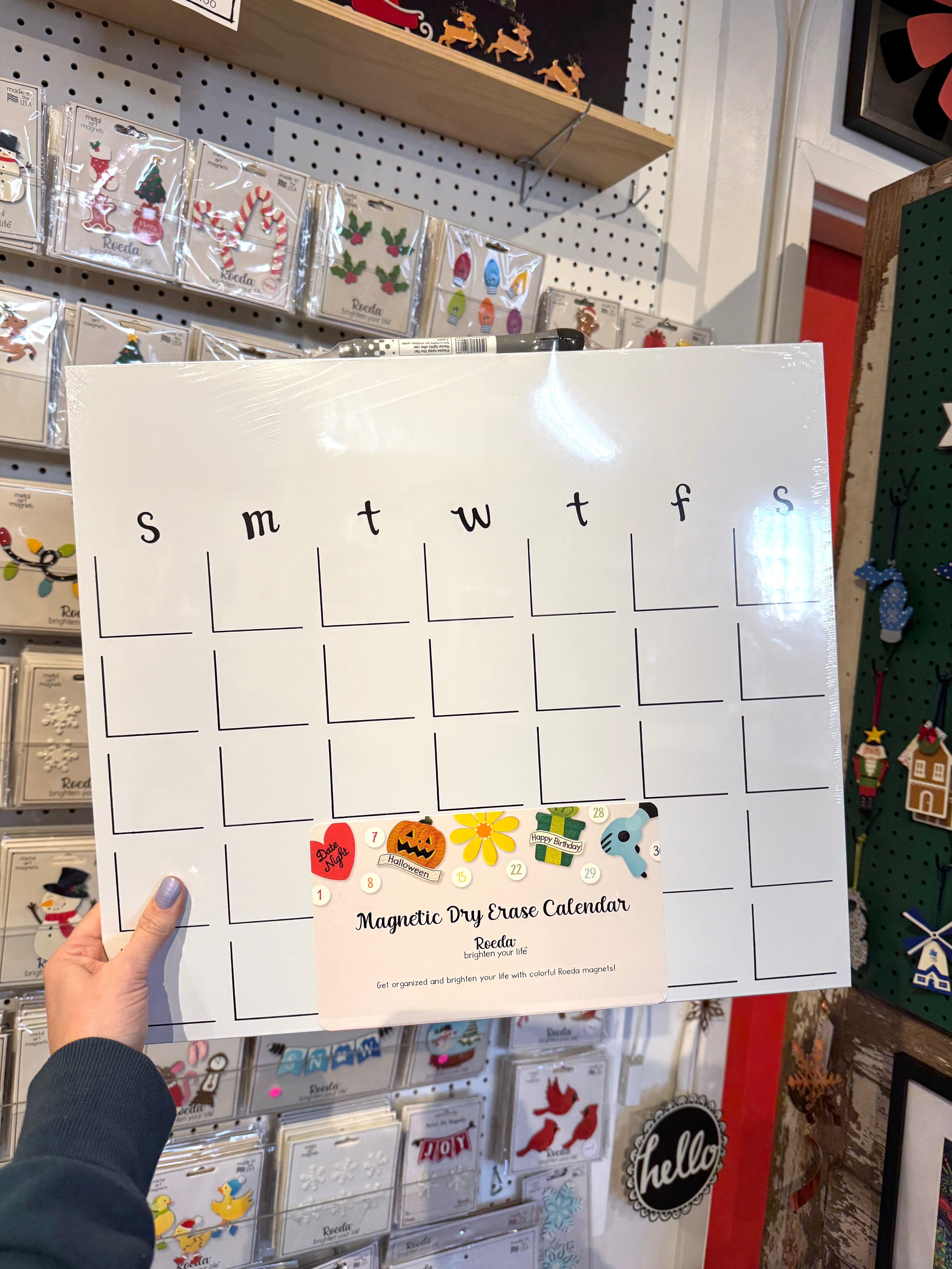 Dry Erase Magnetic Calendar - 15"h x 17"w