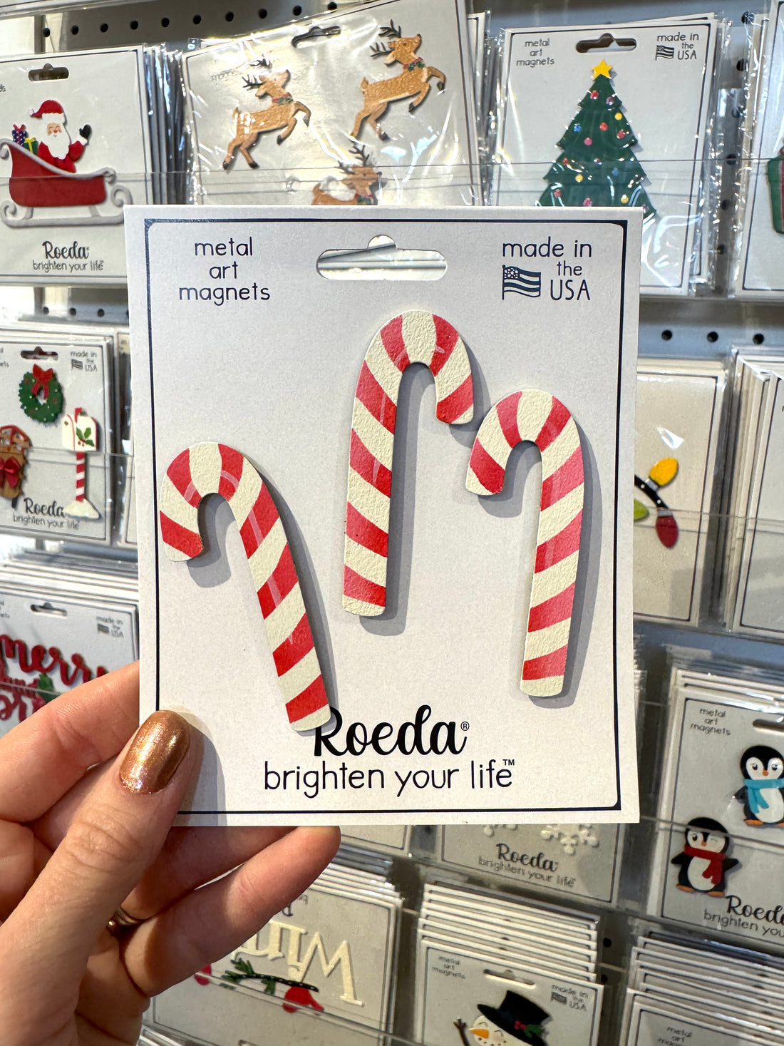 Candy Cane Magnets S/3