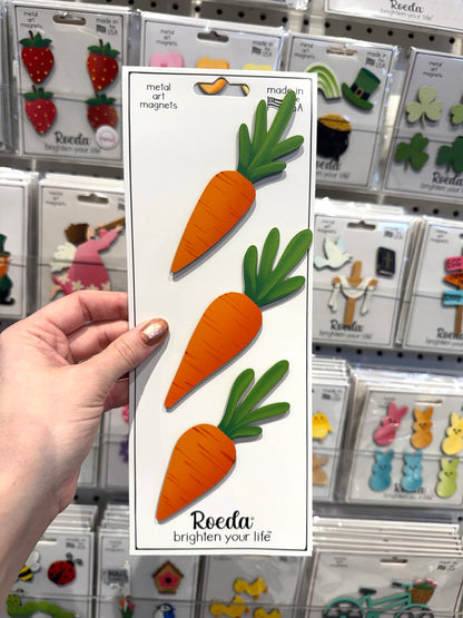 Large Carrot Magnets S/3