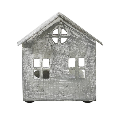 Metal Village House A Tealight Holder (3.25")