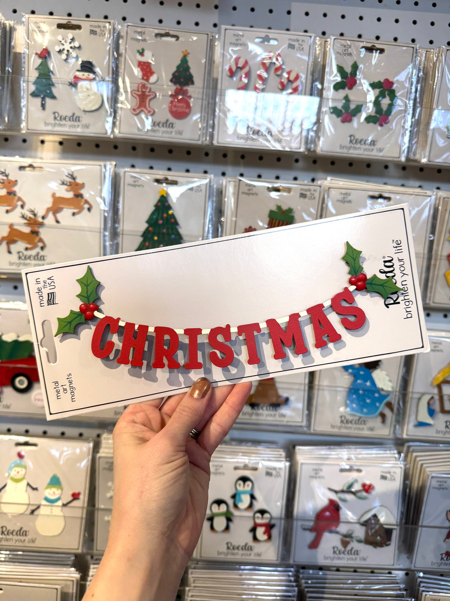 "Christmas" Banner Magnet (9.8"w)