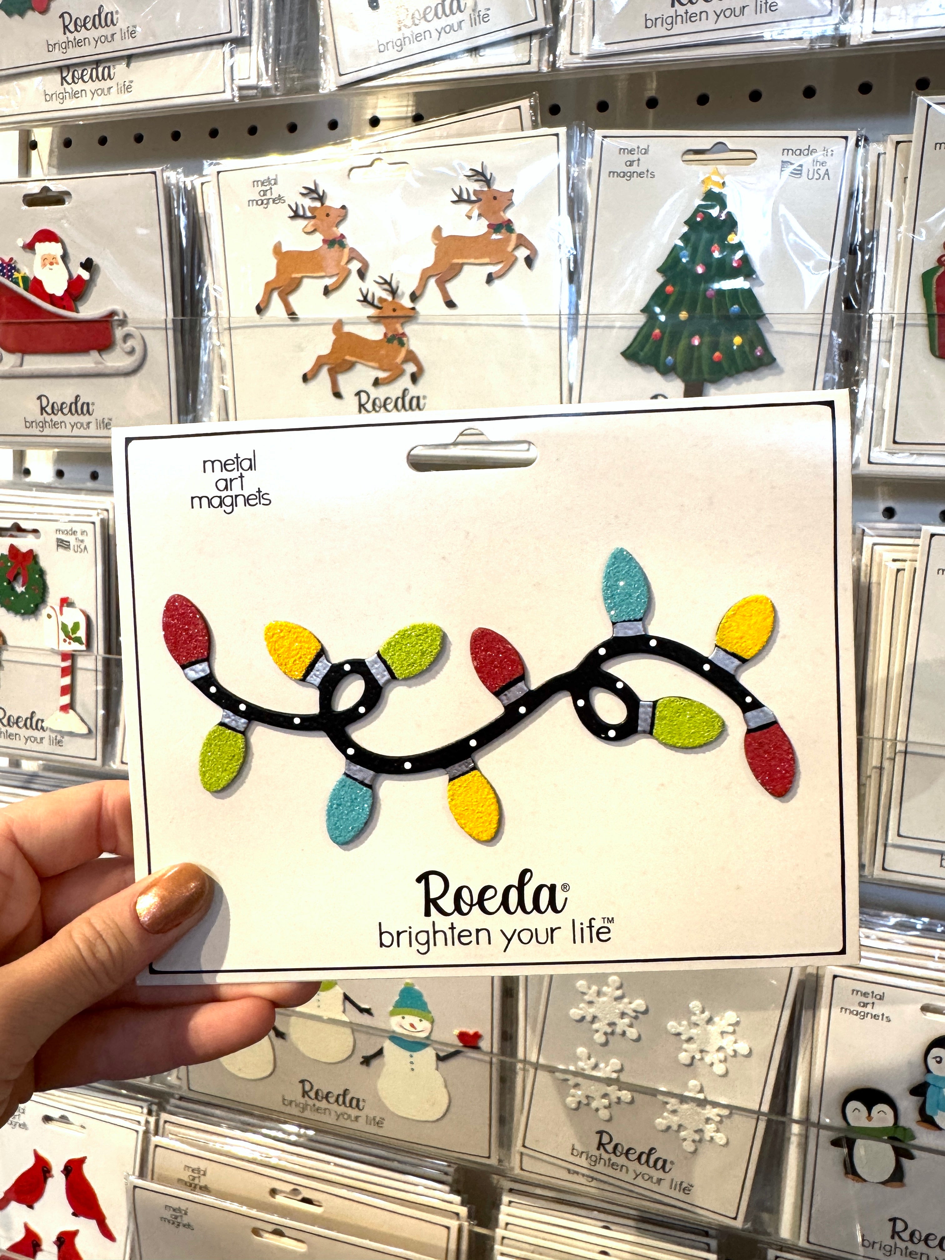 Glitzernder Glühbirnen-Randmagnet